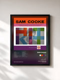#noir Tableau de l'album Hit Kit de Sam Cooke, cadre noir, imprimé et encadré en France