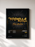 #noir Tableau de l'album PLAY HARDER REMIX EP de Krewella, cadre noir, imprimé et encadré en France