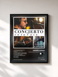 #noir Tableau de l'album Andrés Cepeda: Concierto en Tu Casa de Andrés Cepeda, cadre noir, imprimé et encadré en France