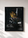 #noir Tableau de l'album Rare de K Camp, cadre noir, imprimé et encadré en France