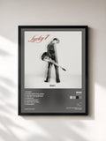 #noir Tableau de l'album Lucky 7 de Rini, cadre noir, imprimé et encadré en France
