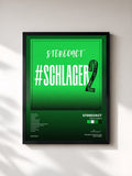 #noir Tableau de l'album #Schlager 2 de Stereoact, cadre noir, imprimé et encadré en France