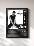 #noir Tableau de l'album What I Am de Skye, cadre noir, imprimé et encadré en France