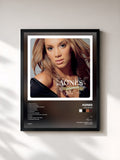 #noir Tableau de l'album Stronger de Agnes, cadre noir, imprimé et encadré en France