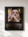 #noir Tableau de l'album Vulcano de Clementino, cadre noir, imprimé et encadré en France