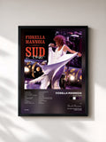 #noir Tableau de l'album Sud il Tour de Fiorella Mannoia, cadre noir, imprimé et encadré en France