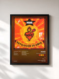 #noir Tableau de l'album Revolución De Amor de Maná, cadre noir, imprimé et encadré en France