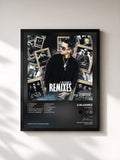 #noir Tableau de l'album J Alvarez (Remixes) de J Alvarez, cadre noir, imprimé et encadré en France