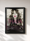 #noir Tableau de l'album Latina de Thalia, cadre noir, imprimé et encadré en France