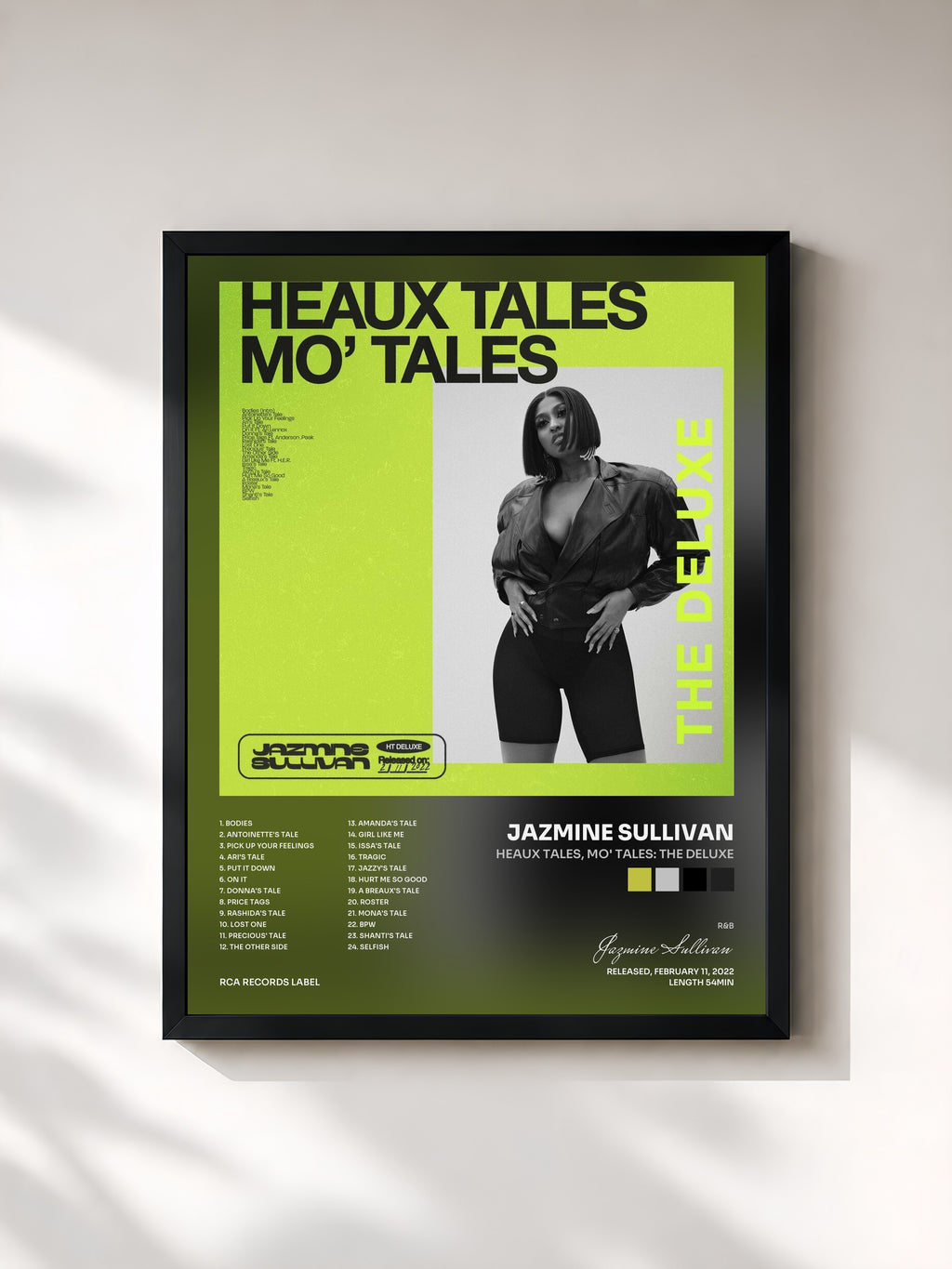 #noir Heaux Tales, Mo' Tales: The Deluxe von Jazmine Sullivan als gerahmter Kunstdruck, schwarzer Rahmen, gedruckt und gerahmt in Frankreich