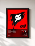 #noir Tableau de l'album Abandon Ship de Knife Party, cadre noir, imprimé et encadré en France