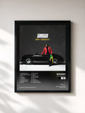 #noir Tableau de l'album Wah Gwaan?! de Shaggy, cadre noir, imprimé et encadré en France
