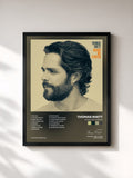 #noir Tableau de l'album Where We Started de Thomas Rhett, cadre noir, imprimé et encadré en France
