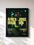 #noir Tableau de l'album Africa Brasil de Jorge Ben Jor, cadre noir, imprimé et encadré en France