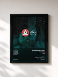 #noir Tableau de l'album Atlas: Space 2 de Sleeping At Last, cadre noir, imprimé et encadré en France