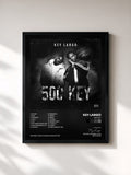 #noir Tableau de l'album 500 Key de Key Largo, cadre noir, imprimé et encadré en France