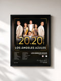 #noir Tableau de l'album Visión 20.20 Éxitos de Los Angeles Azules, cadre noir, imprimé et encadré en France
