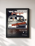 #noir Tableau de l'album U.S.A. (United State Of Atlanta) (Chopped & Screwed) de Ying Yang Twins, cadre noir, imprimé et encadré en France
