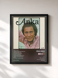 #noir Tableau de l'album Anka de Paul Anka, cadre noir, imprimé et encadré en France