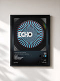#noir Tableau de l'album Echo de JIN, cadre noir, imprimé et encadré en France