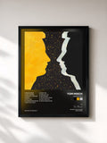 #noir Tableau de l'album Geography de Tom Misch, cadre noir, imprimé et encadré en France