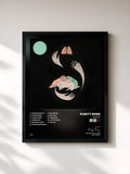 #noir Tableau de l'album shrines de Purity Ring, cadre noir, imprimé et encadré en France