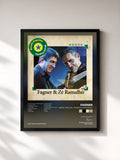 #noir Tableau de l'album Brasil Popular - Fagner E Zé Ramalho de Fagner, cadre noir, imprimé et encadré en France