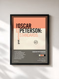 #noir Tableau de l'album Standards (Great Songs/Great Performances) de Oscar Peterson, cadre noir, imprimé et encadré en France