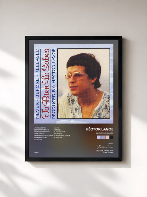 Héctor Lavoe · Tú Bien Lo Sabes — Affiche encadrée