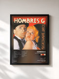 #noir Tableau de l'album Peligrosamente Juntos de Hombres G, cadre noir, imprimé et encadré en France