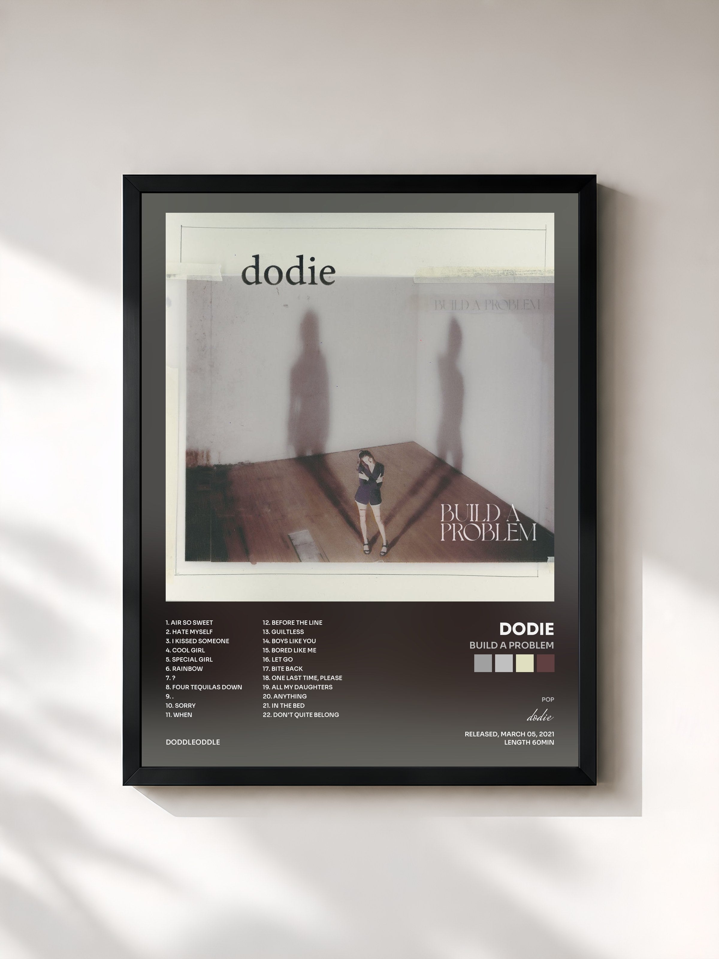 #noir Tableau de l'album Build A Problem de dodie, cadre noir, imprimé et encadré en France