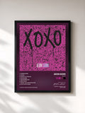 #noir Tableau de l'album XOXO de JEON SOMI, cadre noir, imprimé et encadré en France
