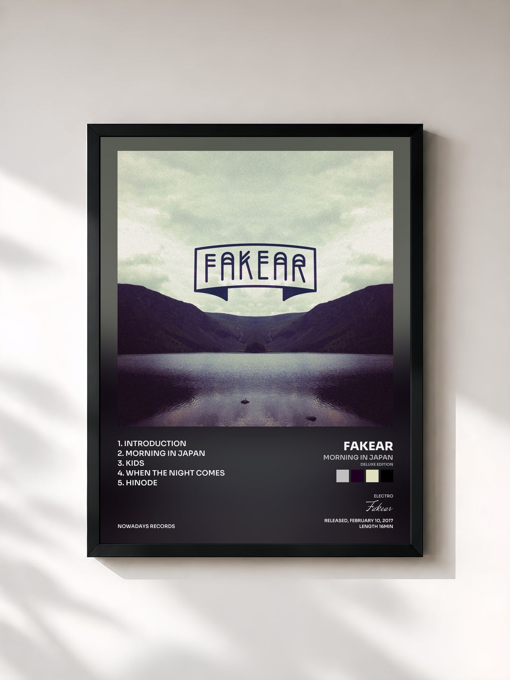 #noir Tableau de l'album Morning in Japan (Deluxe Edition) de Fakear, cadre noir, imprimé et encadré en France