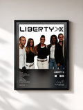 #noir Tableau de l'album X de Liberty X, cadre noir, imprimé et encadré en France