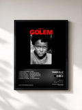 #noir Tableau de l'album Golem de Tarek K.I.Z, cadre noir, imprimé et encadré en France