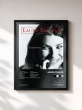 #noir Tableau de l'album Le cose che vivi de Laura Pausini, cadre noir, imprimé et encadré en France