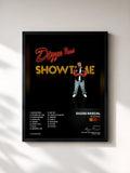 #noir Tableau de l'album Showtime de Dizzee Rascal, cadre noir, imprimé et encadré en France