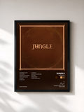 #noir Tableau de l'album Sunshine de Jungle, cadre noir, imprimé et encadré en France