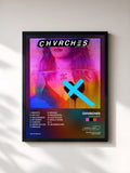 #noir Tableau de l'album Love Is Dead de CHVRCHES, cadre noir, imprimé et encadré en France