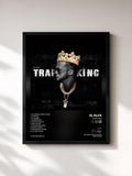 #noir Tableau de l'album TRAP KING de El Alfa, cadre noir, imprimé et encadré en France