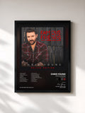 #noir Tableau de l'album Famous Friends (Deluxe Edition) de Chris Young, cadre noir, imprimé et encadré en France