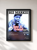 #noir Tableau de l'album Just a Friend - EP de Biz Markie, cadre noir, imprimé et encadré en France
