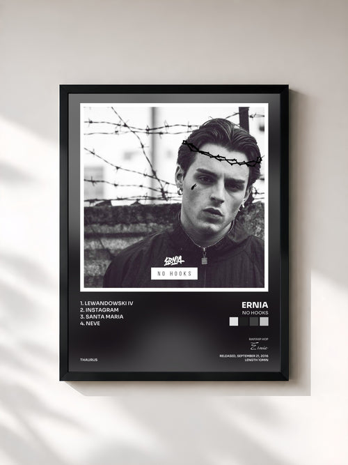 Ernia · No Hooks — Affiche encadrée