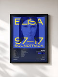 #noir Tableau de l'album Soundtrack '97 - '17 de Elisa, cadre noir, imprimé et encadré en France