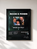 #noir Tableau de l'album Made In Italy de Ricchi e Poveri, cadre noir, imprimé et encadré en France