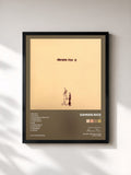 #noir Tableau de l'album O de Damien Rice, cadre noir, imprimé et encadré en France