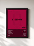 #noir Tableau de l'album B:COMPLETE de AB6IX, cadre noir, imprimé et encadré en France