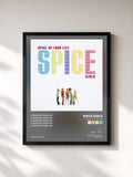 #noir Tableau de l'album Spice Up Your Life de Spice Girls, cadre noir, imprimé et encadré en France