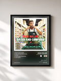 #noir Tableau de l'album Dazed and Confused EP de Jake Miller, cadre noir, imprimé et encadré en France