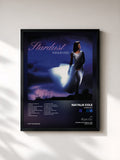 #noir Tableau de l'album Stardust de Natalie Cole, cadre noir, imprimé et encadré en France